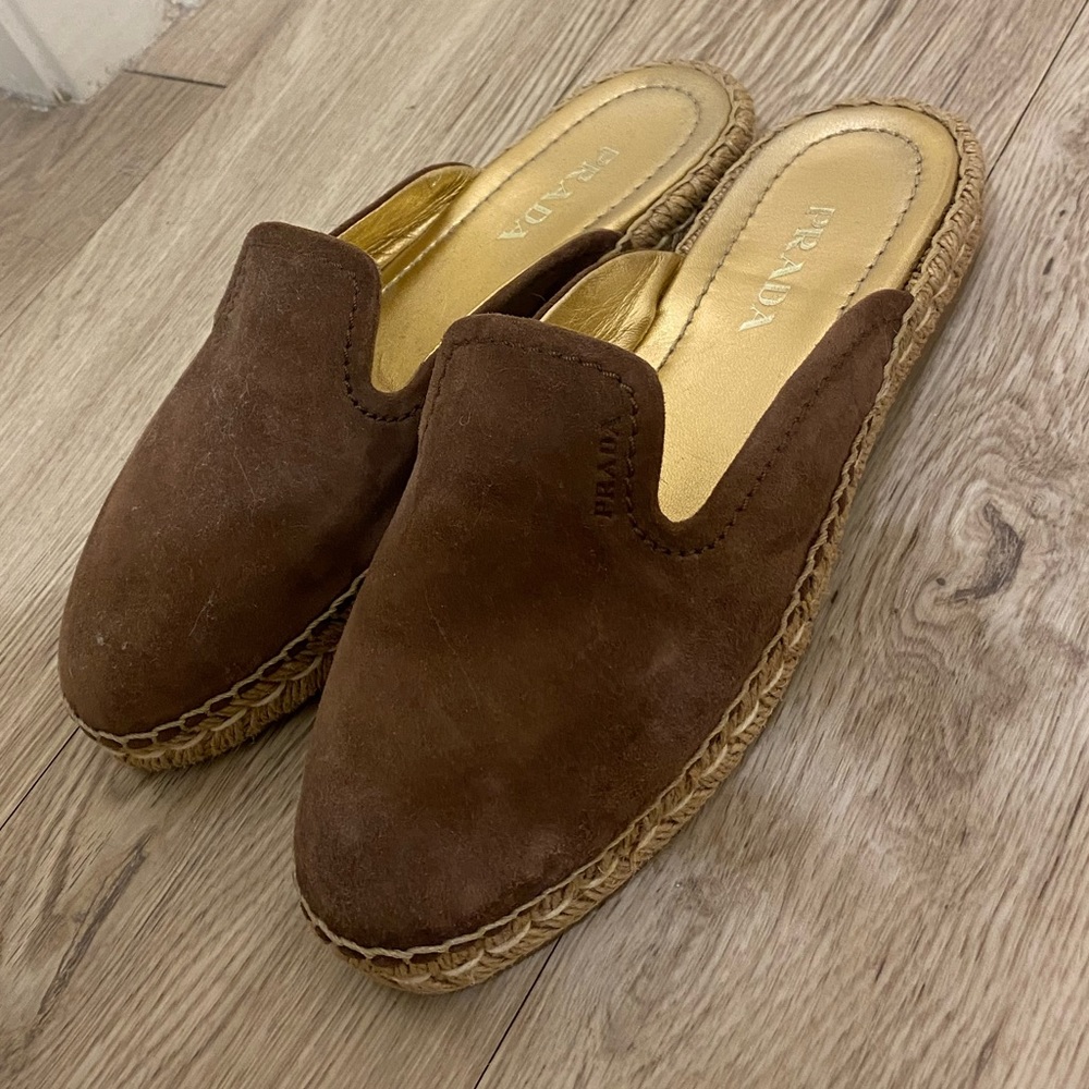 Suede Prada Loafers